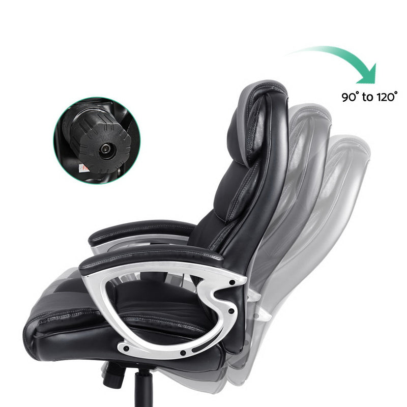 Diva Premium 8 Point PU Leather Reclining Massage Office Chair at Sleep House