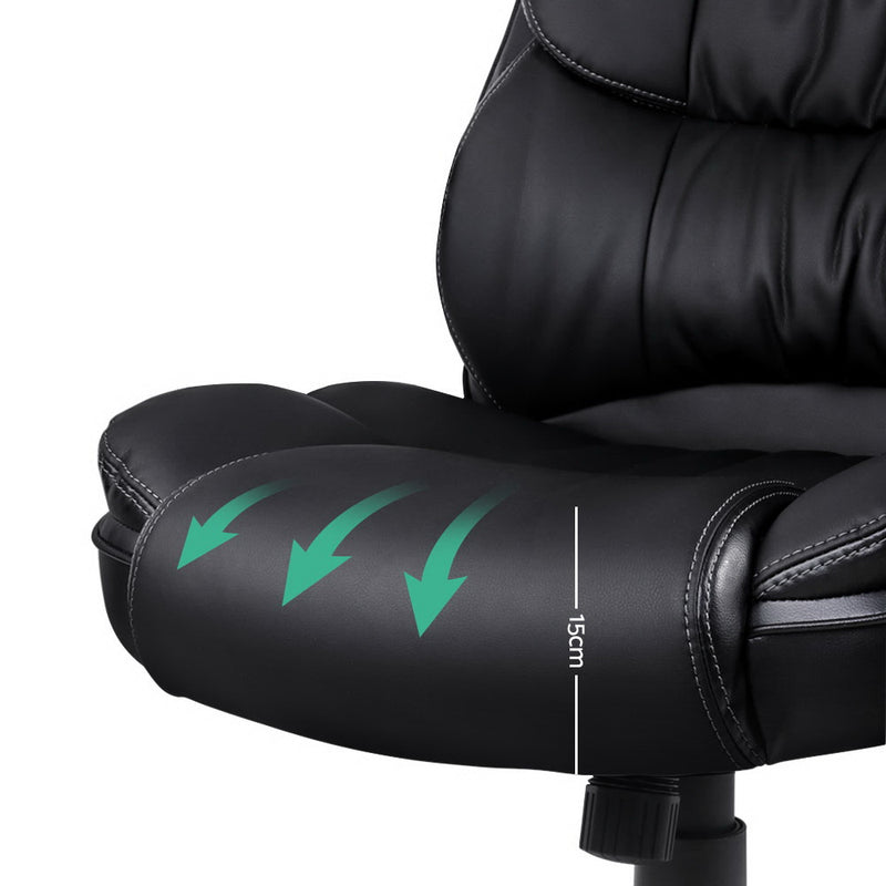 Diva Premium 8 Point PU Leather Reclining Massage Office Chair at Sleep House