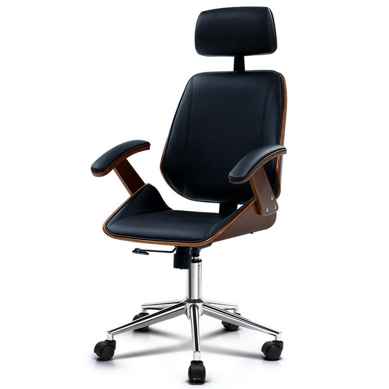 Diva Premium PU Leather Wooden Executive Office Chair at Sleep House