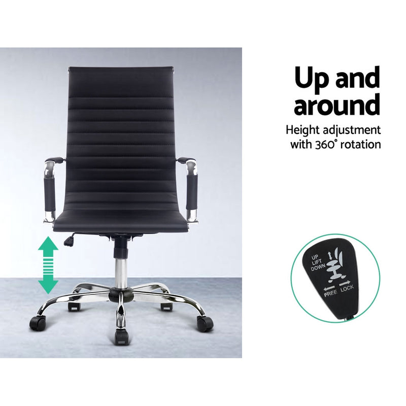 Diva Office Chair Computer Chair Black at Sleep House Glen Waverley