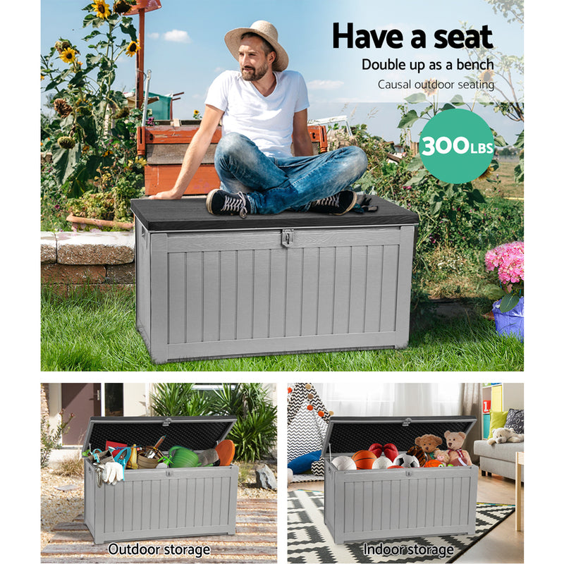 Outdoor Garden Storage Box Bench Seat 190L at Sleep House Australia