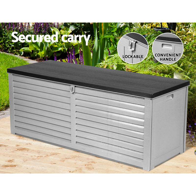 Outdoor Garden Storage Box Bench Seat 390L at Sleep House Melbourne
