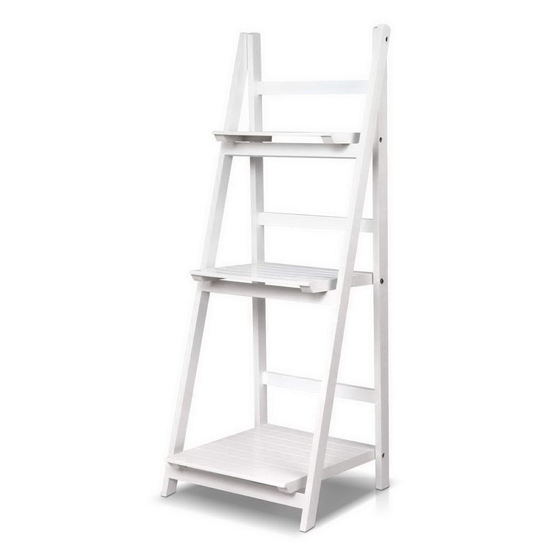 Diva 3 Tier Display Shelf Wooden Ladder Stand Storage Book Shelf