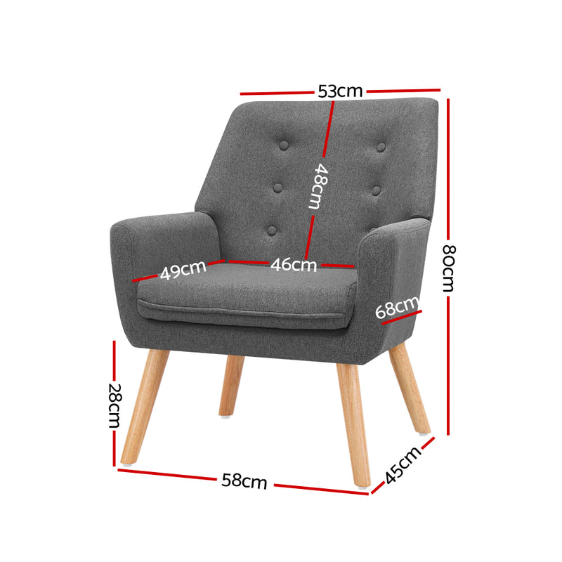 Diva Fabric Dining Armchair - Grey