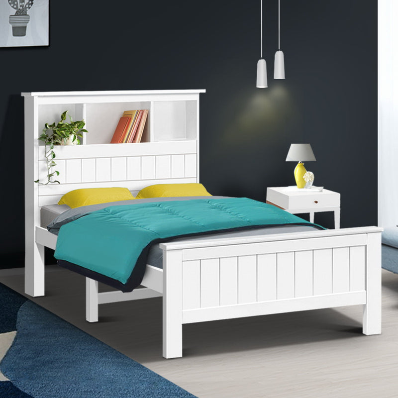 Milano Wooden Timber Bed Frame King Single by Sleep House Box Hills 