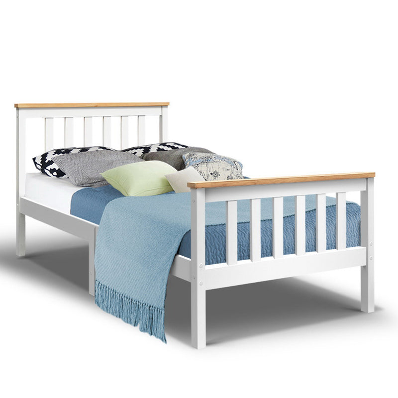 Milano Stylish Wooden Bed Frame Single Size by Sleep House Wantirna 