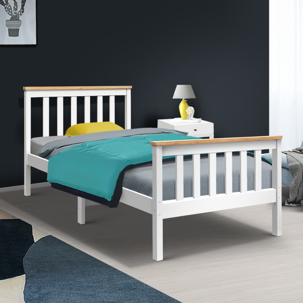 Milano Stylish Wooden Bed Frame Single Size by Sleep House Wantirna 