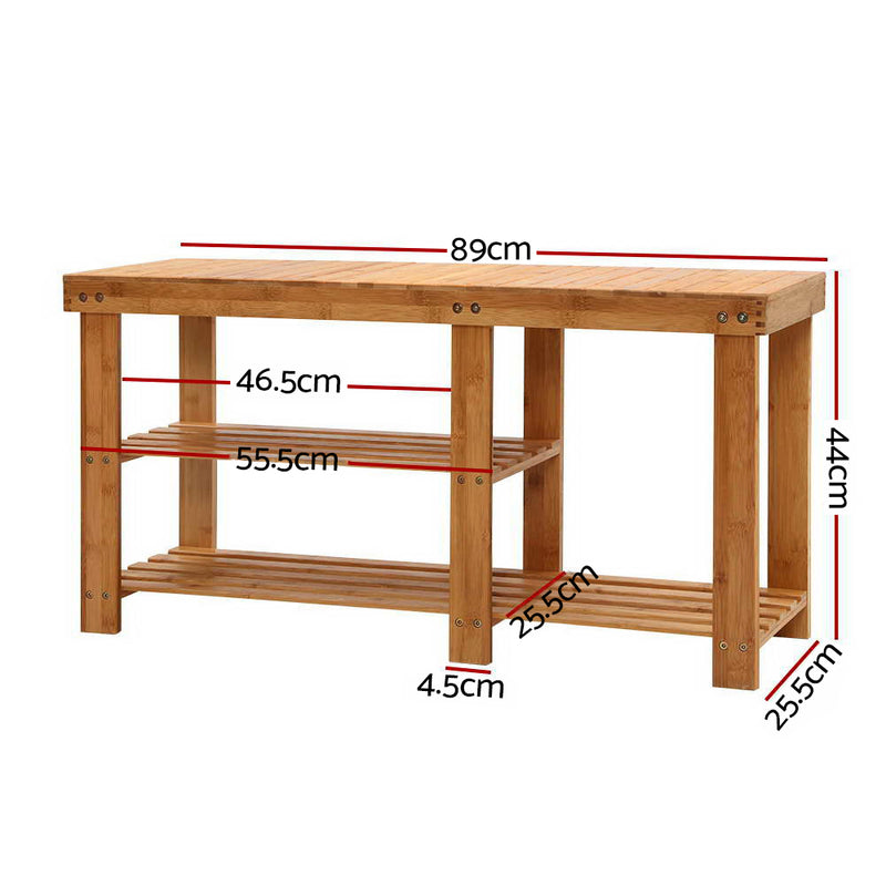 Diva Bamboo Shoe Rack Bench